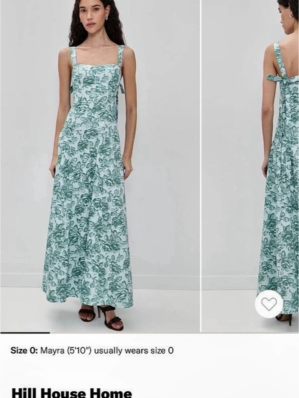 Hill House Home The Briony Dress Floral Maxi Dress- Size 6